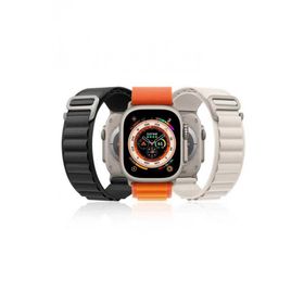 Ceponya KRD-74 Apple Watch 7 45 mm Renkli Hasır Tokalı Kordon