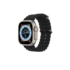 Ceponya KRD-75 Apple Watch Ultra 49 mm Renkli Silikon Metal Tokalı Kordon