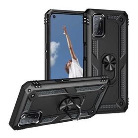 Ceponya Oppo A52 Kılıf Yüzüklü Standlı Manyetikli Kamera Çıkıntılı Zırh Silikon