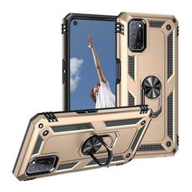 Ceponya Oppo A52 Kılıf Yüzüklü Standlı Manyetikli Kamera Çıkıntılı Zırh Silikon