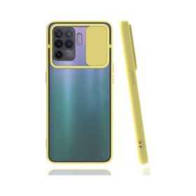 Ceponya Oppo Reno 5 Lite Kılıf Sürgülü Kamera Korumalı Silikon