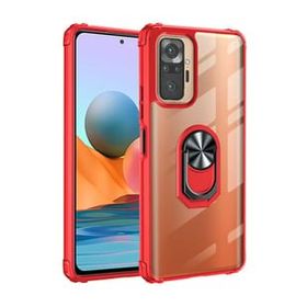 Ceponya Xiaomi Redmi Note 10 Pro Şeffaf Manyetik Yüzüklü Zırh Silikon Kılıf