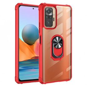 Ceponya Xiaomi Redmi Note 10 Pro Şeffaf Manyetik Yüzüklü Zırh Silikon Kılıf
