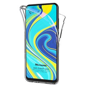 Ceponya Xiaomi Redmi Note 9S 360 Tam Koruma Şeffaf Silikon Kılıf