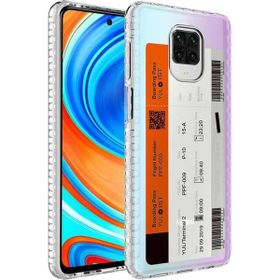 Ceponya Xiaomi Redmi Note 9S Airbag Kenarlı Renkli Desenli Elegans Silikon Kılıf