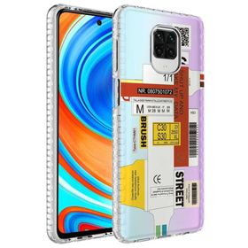 Ceponya Xiaomi Redmi Note 9S Airbag Kenarlı Renkli Desenli Elegans Silikon Kılıf