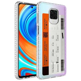 Ceponya Xiaomi Redmi Note 9S Airbag Kenarlı Renkli Desenli Elegans Silikon Kılıf