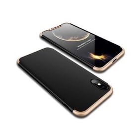 Cepsesuar 18484 Apple İphone X 360 Tam Koruma 3 Parça Fit Kapak Gold Kılıf