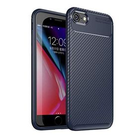 Cepsesuar 31718 Apple İphone 7 Carbon Fit Lacivert Silikon Kılıf