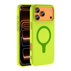 Cepustik iPhone 18 Pro Max Yeşil MagSafe Silikon Kılıf