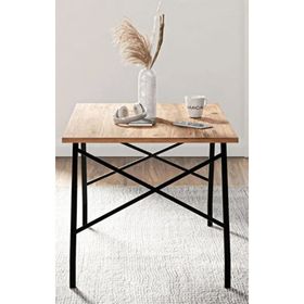 Ceramical 46x44x90 cm Atlantik Çam Metal Ayaklı Orta Sehpa