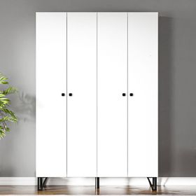 Ceramical GRM4 4 Kapaklı Ayaklı Beyaz Gardrop