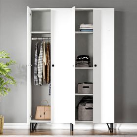 Ceramical GRM4 4 Kapaklı Ayaklı Beyaz Gardrop