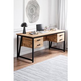 Ceramical MS2C 70x140 cm 4 Çekmeceli Çam Ofis Çalışma Masası