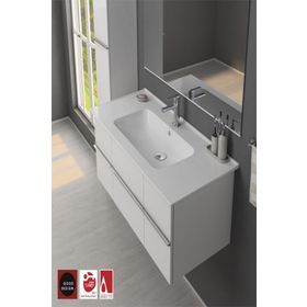 Cerastyle 100 cm Blue Etajerli Lavabo