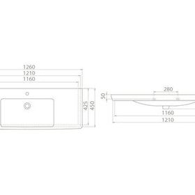 Cerastyle 125 cm Porto Etajerli Lavabo