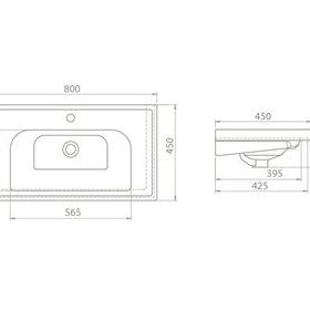 Cerastyle 80 cm Frame Etajerli Lavabo