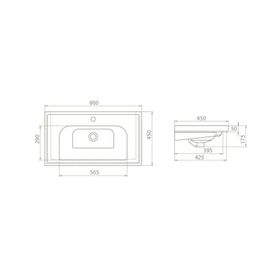 Cerastyle 80 cm Frame Etajerli Lavabo