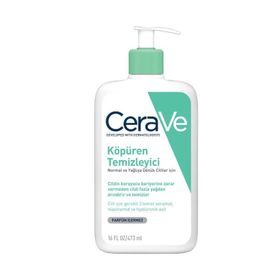 CeraVe 473 ml Normal ve Yağlıya Dönük Ciltler İçin Köpüren Temizleyici