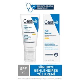 Cerave 50 ml Normal ve Kuru Ciltler SPF 25 Nemlendirici Yüz Kremi