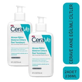 CeraVe Akneye Eğilim Gösteren Ciltlere Özel 2x236 ml Yüz Temizleme Jeli
