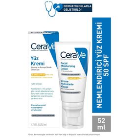 Cerave Facial Moisturising SPF50 52 ml+ Köpüren Temizleyici 20 ml Yüz Kremi