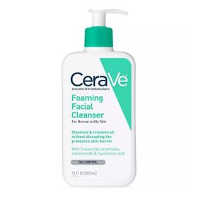 CeraVe Foaming Normal ve Yağlı Ciltler İçin 355 ml Yüz Temizleme Jeli