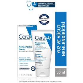 CeraVe Kuru Ciltler İçin Seramid ve Hyaluronik Asit İçerikli 50 ml Nemlendirici Yüz ve Vücut Kremi