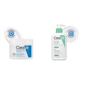 CeraVe Kuru Ciltlere Özel 340 ml Nemlendirici Krem+236 ml Köpüren Temizleyici