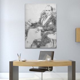 Çerçevelet Karakalem Atatürk Portresi 35x50 cm