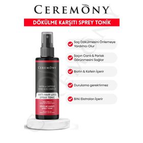 Ceremony 250 ml Biotin Kafein Amino Kompleks İçeren Dökülme Karşıtı Saç Sprey Toniği