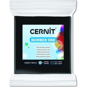 Cernit 100 Number One Black 250 gr Polimer Kil