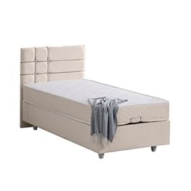 Cesur 120x200 cm Krem Almada Baza ve Başlık Seti
