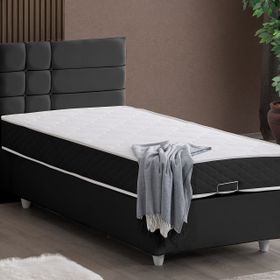 Cesur 90x190 cm Antrasit Almada Baza Başlık ve Letto Yatak Seti