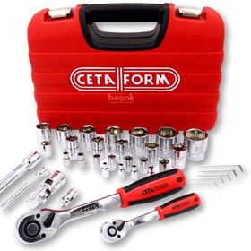 Ceta C20-35PH4 35 Parça 4-32 mm 1/4+1/2 Plastik Kutulu Lokma Takımı