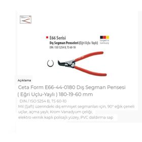 Ceta Form 180 mm Yaylı Eğri Dış Segman Pensesi