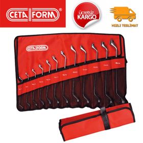 Ceta Form B14-R12 12 Parça Bez Çantalı Yıldız İki Ağız Anahtar Takımı