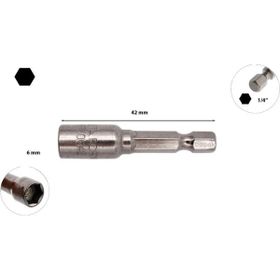 Ceta Form BT-0642 1-4 inç 6.0 x 42 mm 12 Adet Manyetik Lokma Uç
