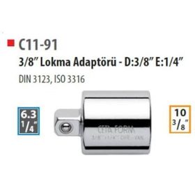 Ceta Form C11-91 3-8 inç Lokma Adaptörü