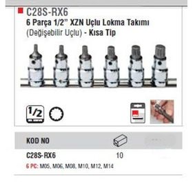 Ceta Form C28S-RX6 6 Parça XZN Uçlu Lokma Takımı