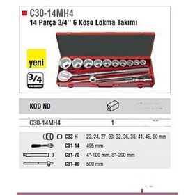 Ceta Form C30-14MH4 14 Parça 6 Köşe Lokma Takımı