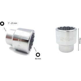 Ceta Form C42-B46 1 inç 12 Köşe Yıldız 46 mm Lokma Anahtar
