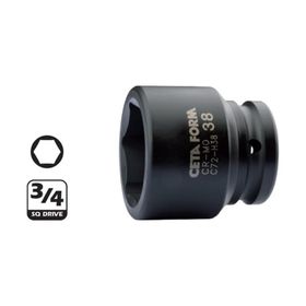 Ceta Form C72-H17 3/4 inç 6 Köşe Havalı 19 mm Lokma Anahtar