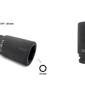 Ceta Form C74-H33 3-4 inç 6 Köşe Derin Havalı 33 mm Lokma Anahtar