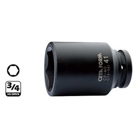 Ceta Form C74-H38 3-4 inç 6 Köşe Derin Havalı 38 mm Lokma Anahtar