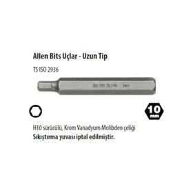 Ceta Form CB-2006G 12 Adet 6.0x30 mm Kısa Tip H10 Allen Bits Uç