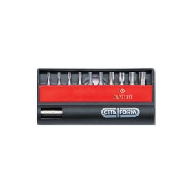 Ceta Form CB/ST113T Delikli Torx Bits Uç Takımı + 1/4'' 11 Parça Bits Tutucu