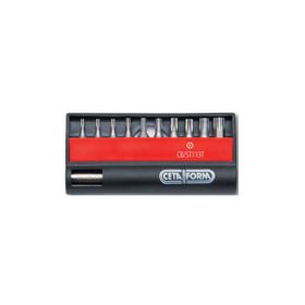 Ceta Form CB/ST113T Delikli Torx Bits Uç Takımı + 1/4'' 11 Parça Bits Tutucu