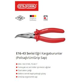 Ceta Form E16-43-0160 160 mm Polisajlı UniGrip Saplı Eğri Kargaburun