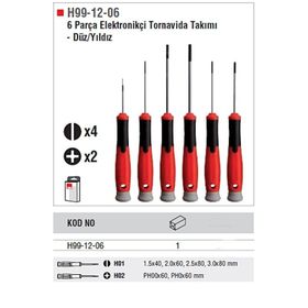 Ceta Form H99-12-06 6 Parça Elektronikçi Tornavida Takımı